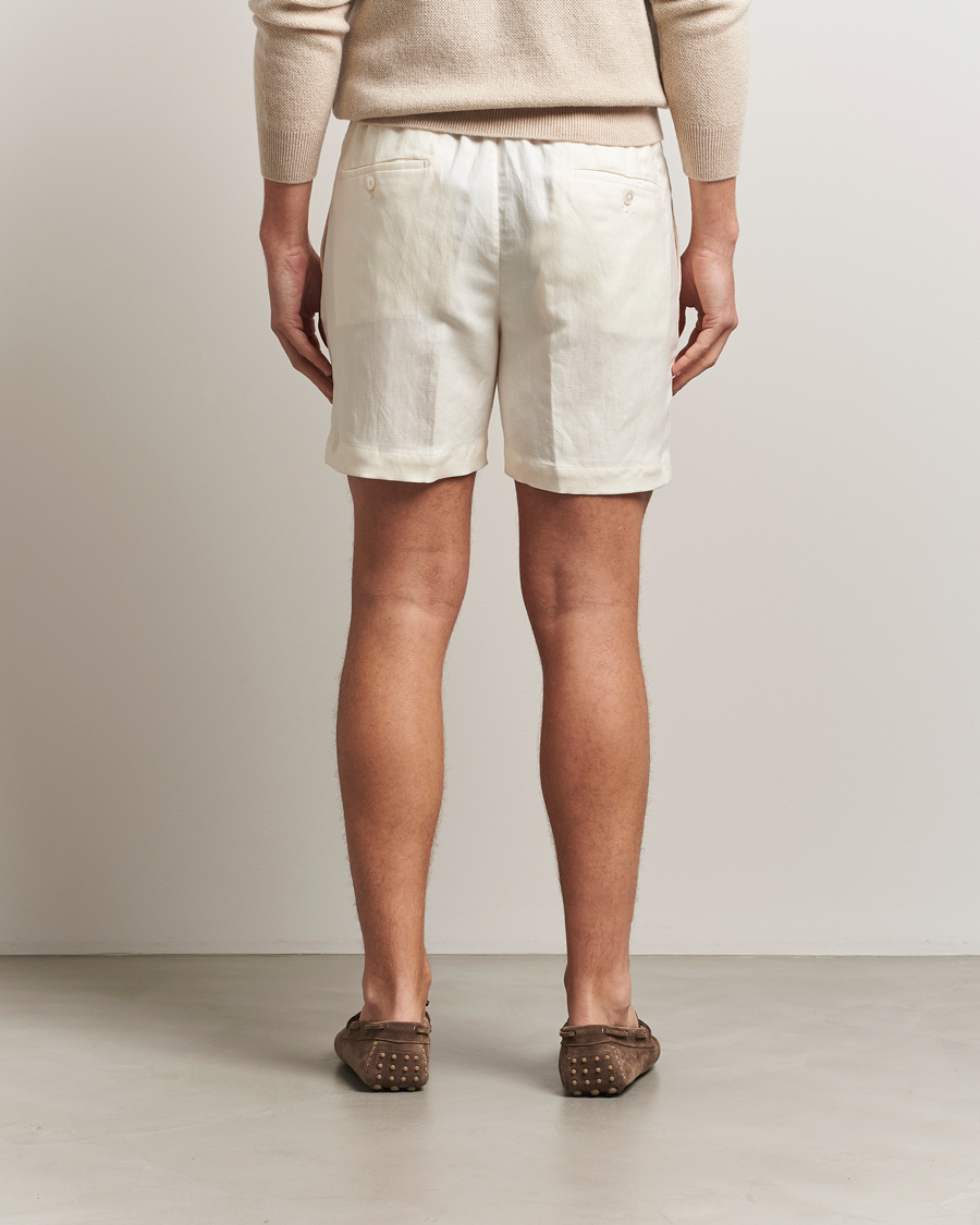 Herr | Shorts | Ralph Lauren Purple Label | Silk/Linen Drawstring Shorts Cream