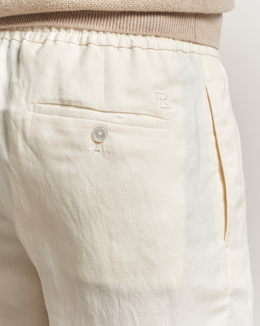 Herr | Shorts | Ralph Lauren Purple Label | Silk/Linen Drawstring Shorts Cream