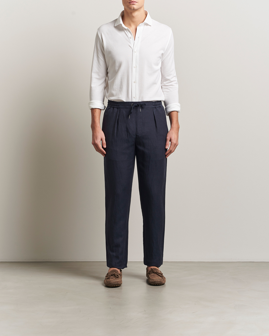 Herr | Byxor | Ralph Lauren Purple Label | Dorset Drawstring Trousers Chairman Navy