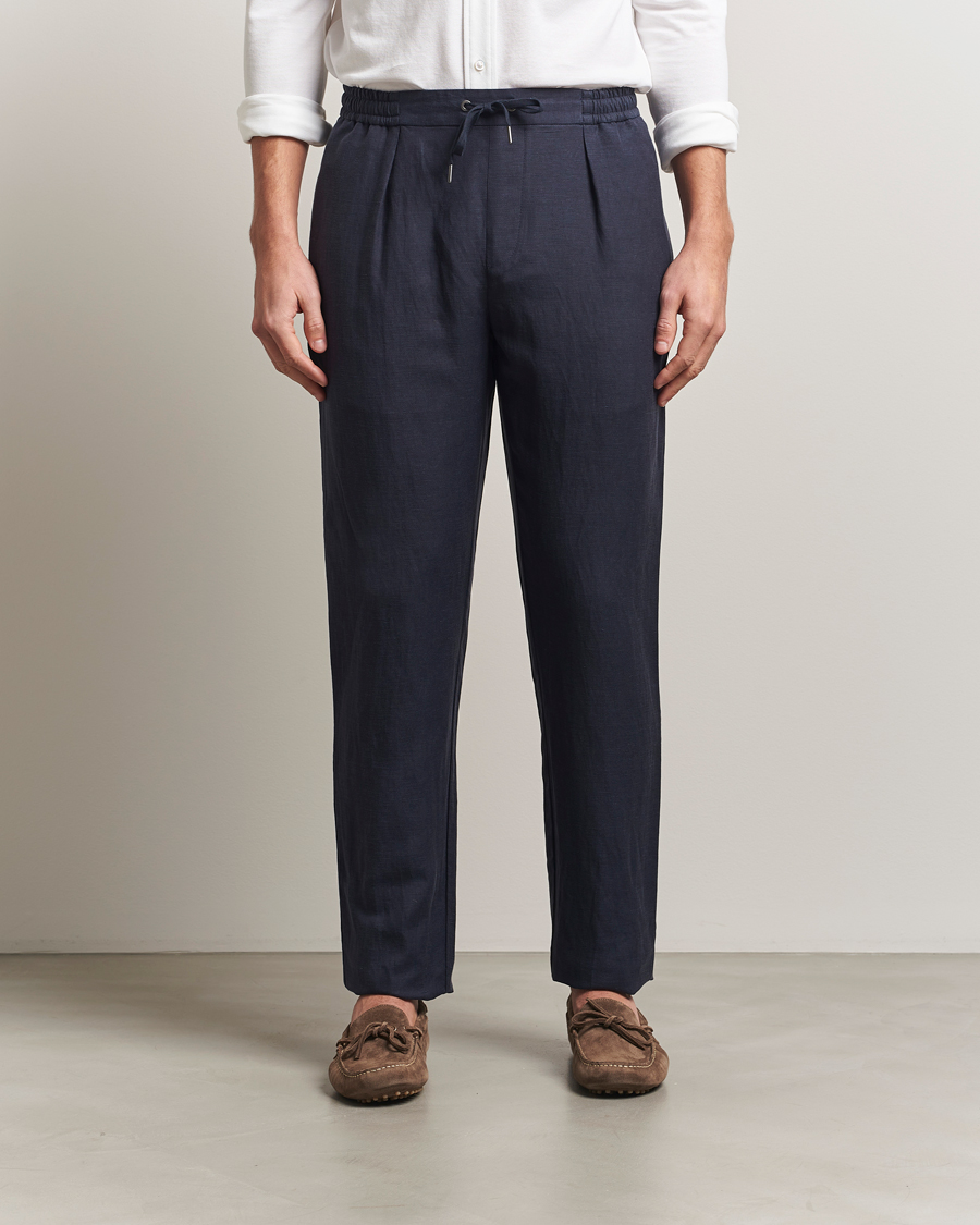 Herr | Byxor | Ralph Lauren Purple Label | Dorset Drawstring Trousers Chairman Navy