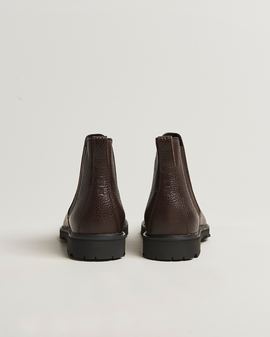 Herr | Kängor | UBR | Thunder Chelsea Grained Leather Boot Dark Brown