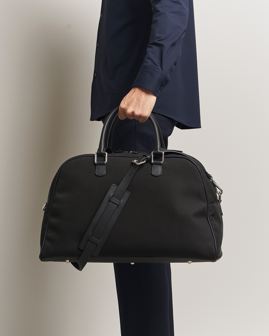 Herr | Väskor | Anderson's | Balistic Nylon/Leather Weekendbag Black