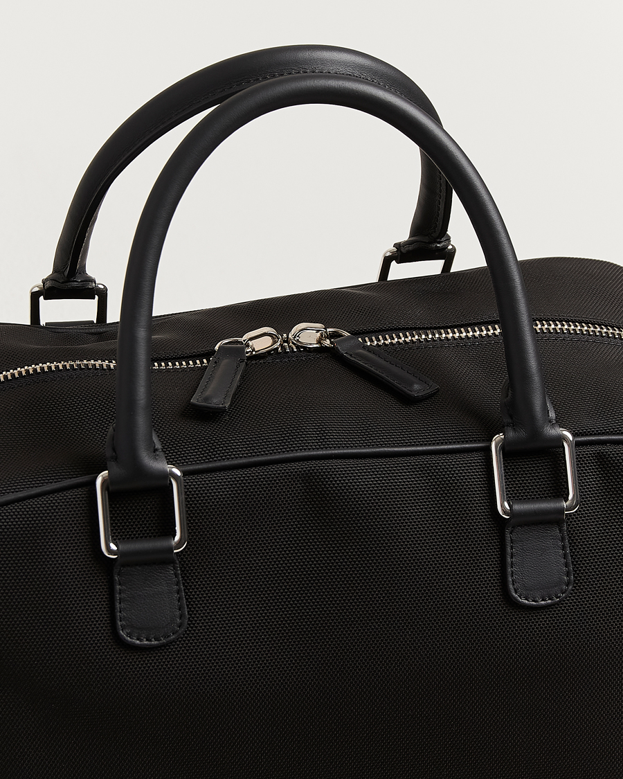 Herr | Väskor | Anderson's | Balistic Nylon/Leather Weekendbag Black