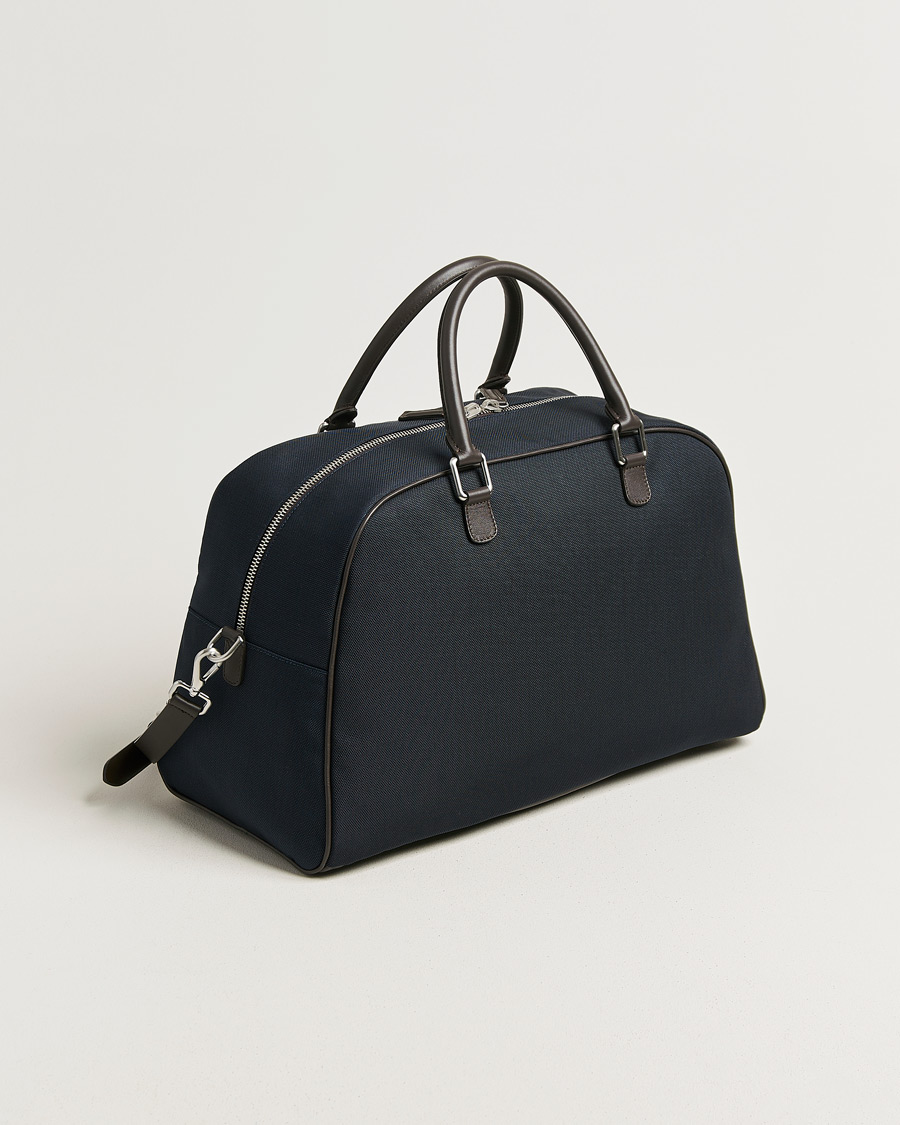 Herr | Väskor | Anderson's | Balistic Nylon/Leather Weekendbag Navy