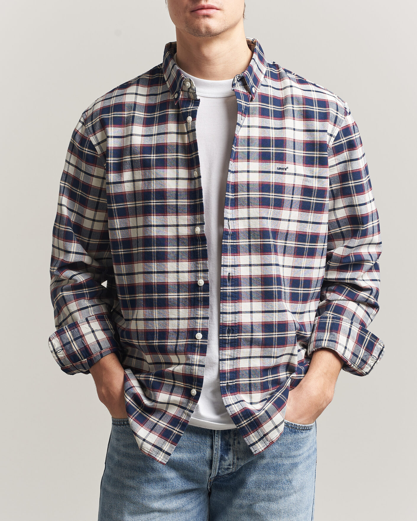 Herr | Skjortor | Levi's | Cotton Checked Shirt Dress Blues
