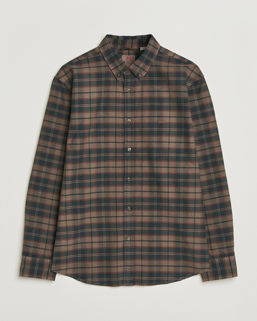 Herr | Skjortor | Levi's | Cotton Checked Shirt Chocolate