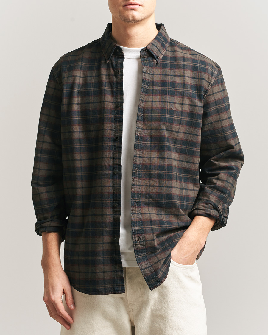 Herr | Skjortor | Levi's | Cotton Checked Shirt Chocolate