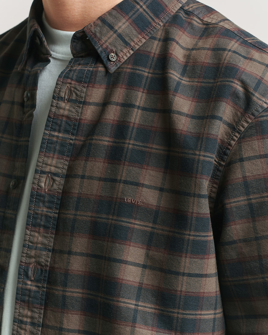 Herr | Skjortor | Levi's | Cotton Checked Shirt Chocolate