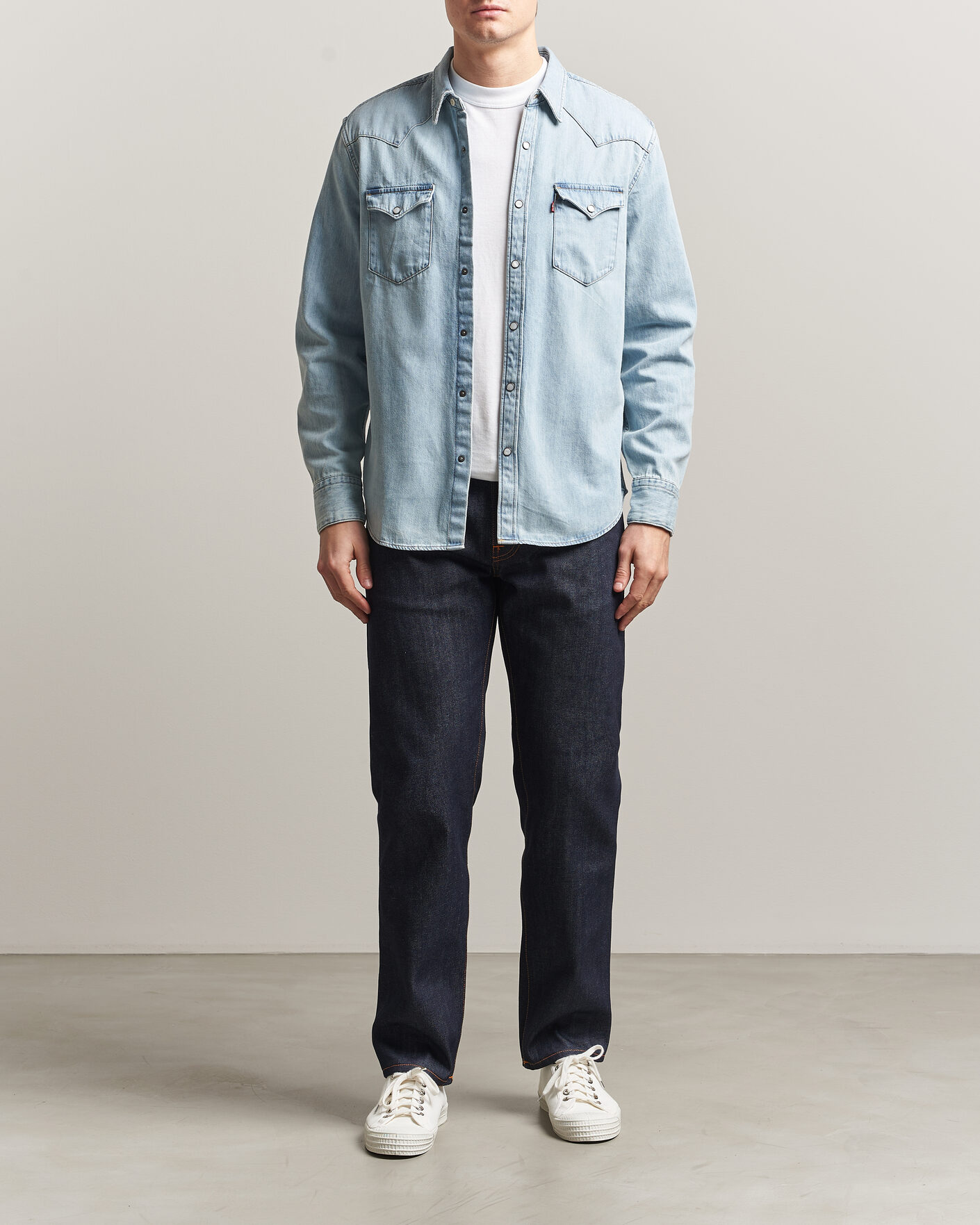 Herr | Skjortor | Levi's | Barstow Western Standard Shirt Worn In Blue