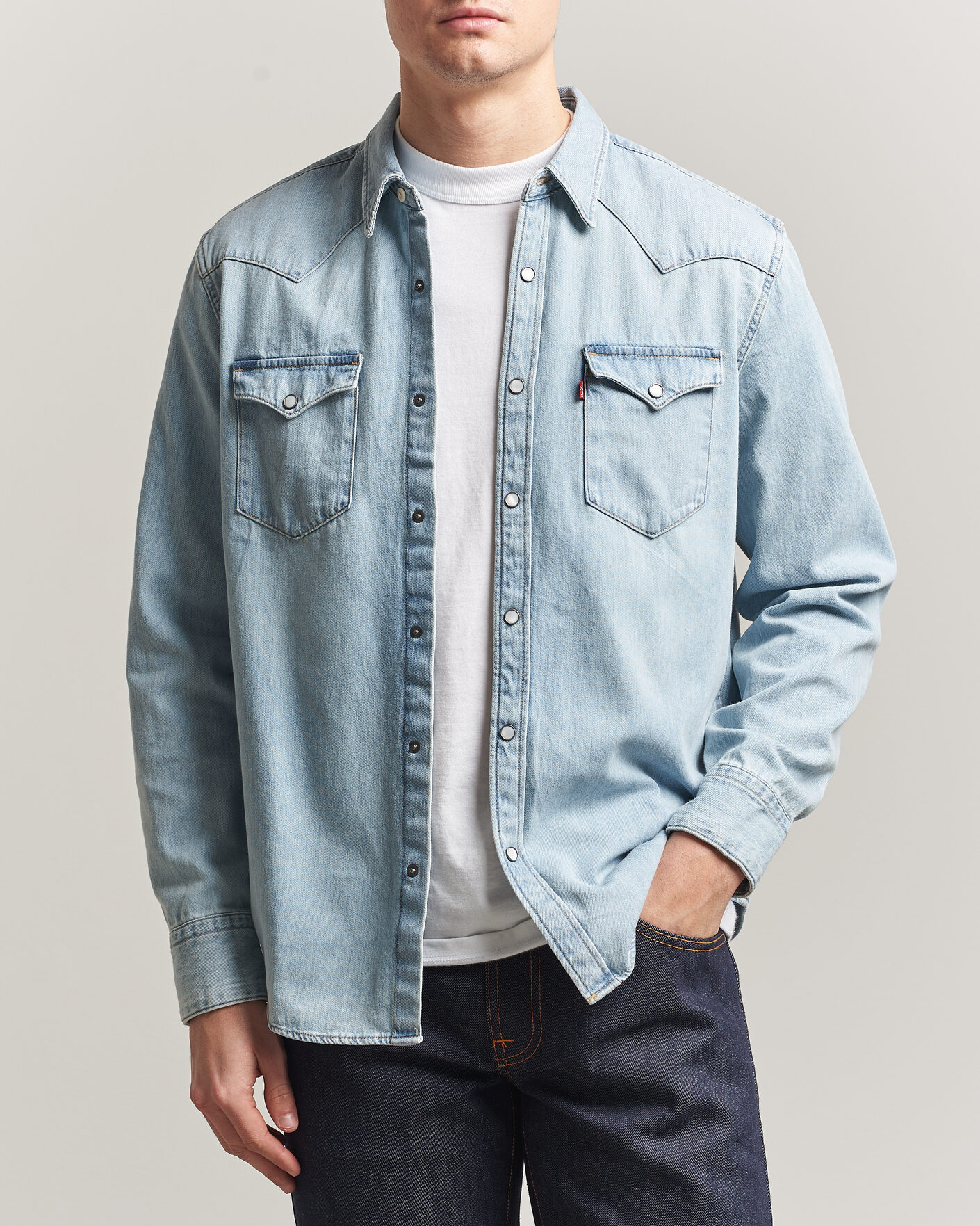 Herr | Skjortor | Levi's | Barstow Western Standard Shirt Worn In Blue