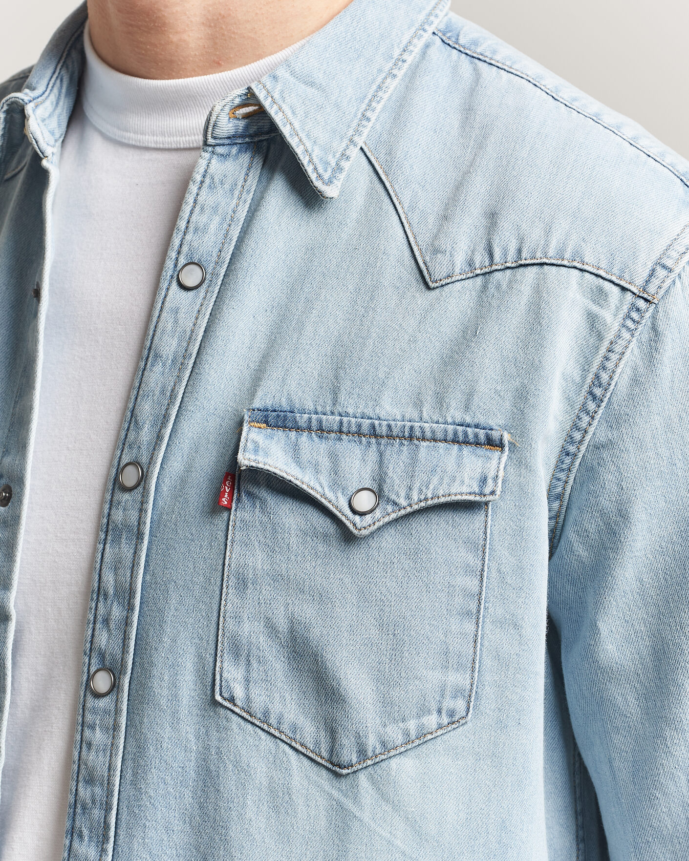 Herr | Skjortor | Levi's | Barstow Western Standard Shirt Worn In Blue