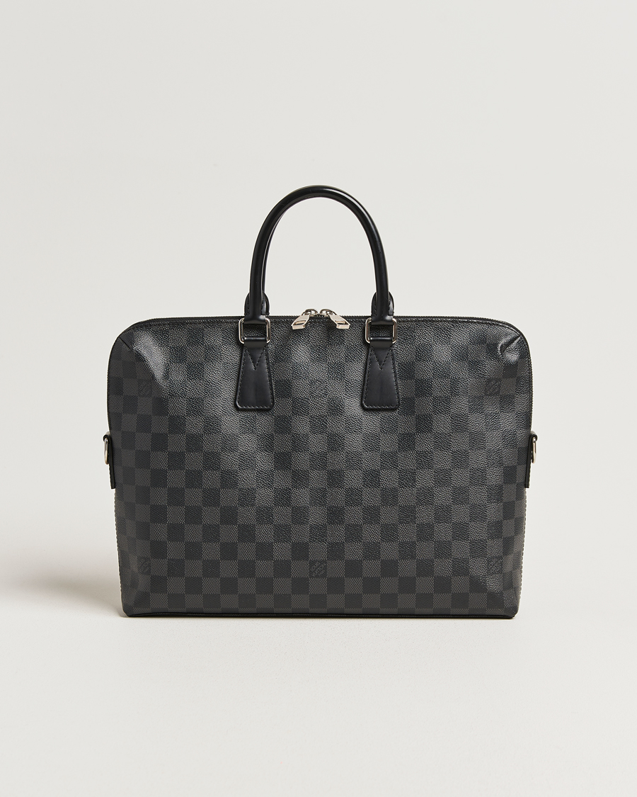 Herr | Pre-Owned & Vintage Bags | Louis Vuitton Pre-Owned | Porte Documents Jour Damier Graphite