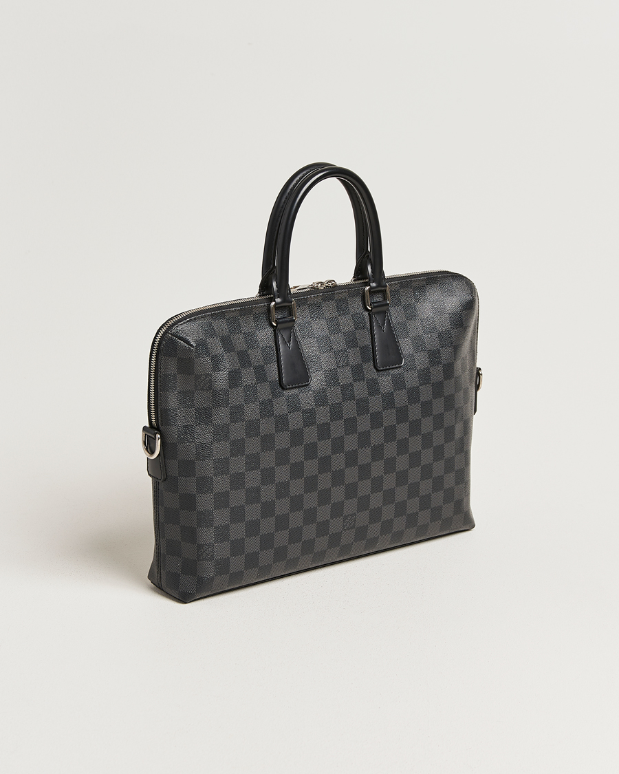 Herr | Pre-Owned & Vintage Bags | Louis Vuitton Pre-Owned | Porte Documents Jour Damier Graphite