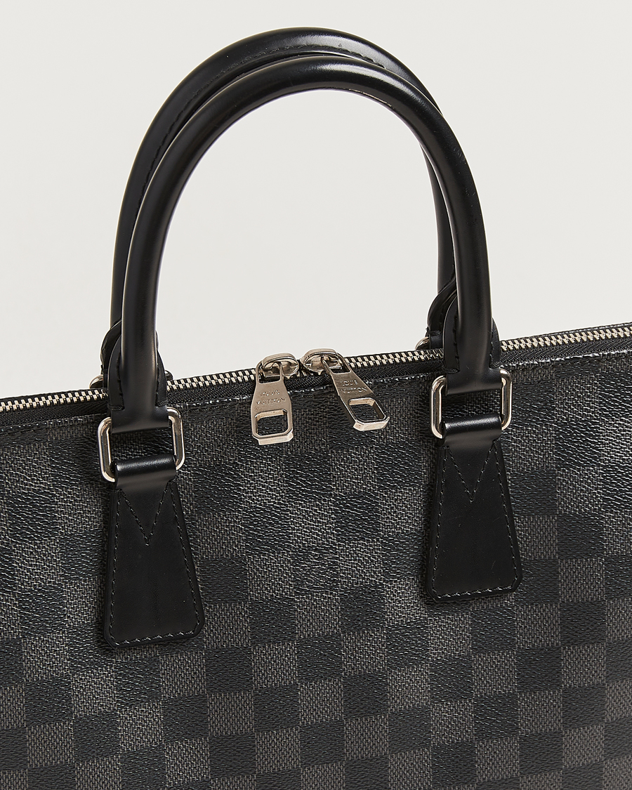 Herr | Pre-Owned & Vintage Bags | Louis Vuitton Pre-Owned | Porte Documents Jour Damier Graphite