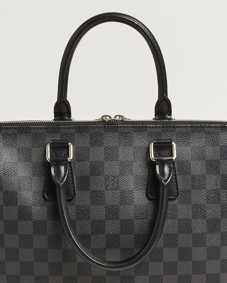 Herr | Pre-Owned & Vintage Bags | Louis Vuitton Pre-Owned | Porte Documents Jour Damier Graphite