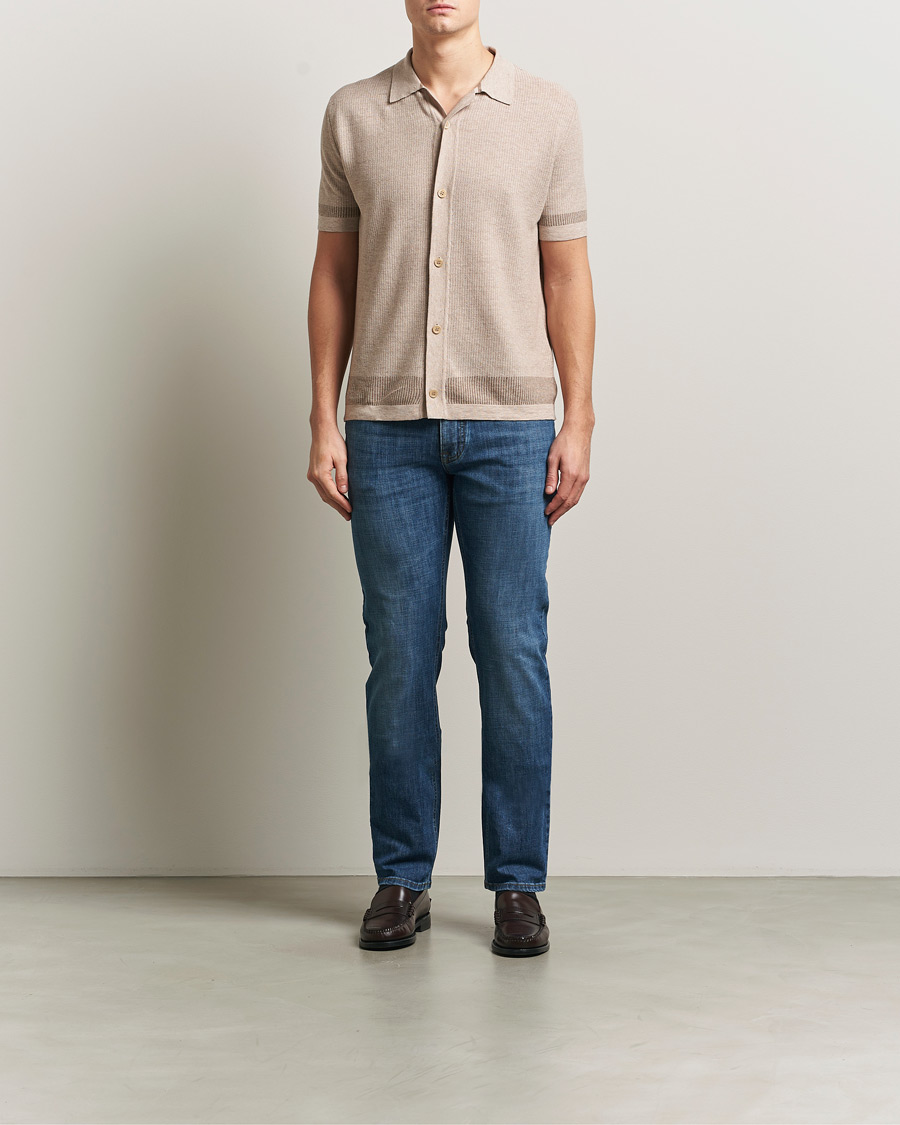 Herr | Skjortor | Brioni | Cotton/Linen Cuban Shirt Beige