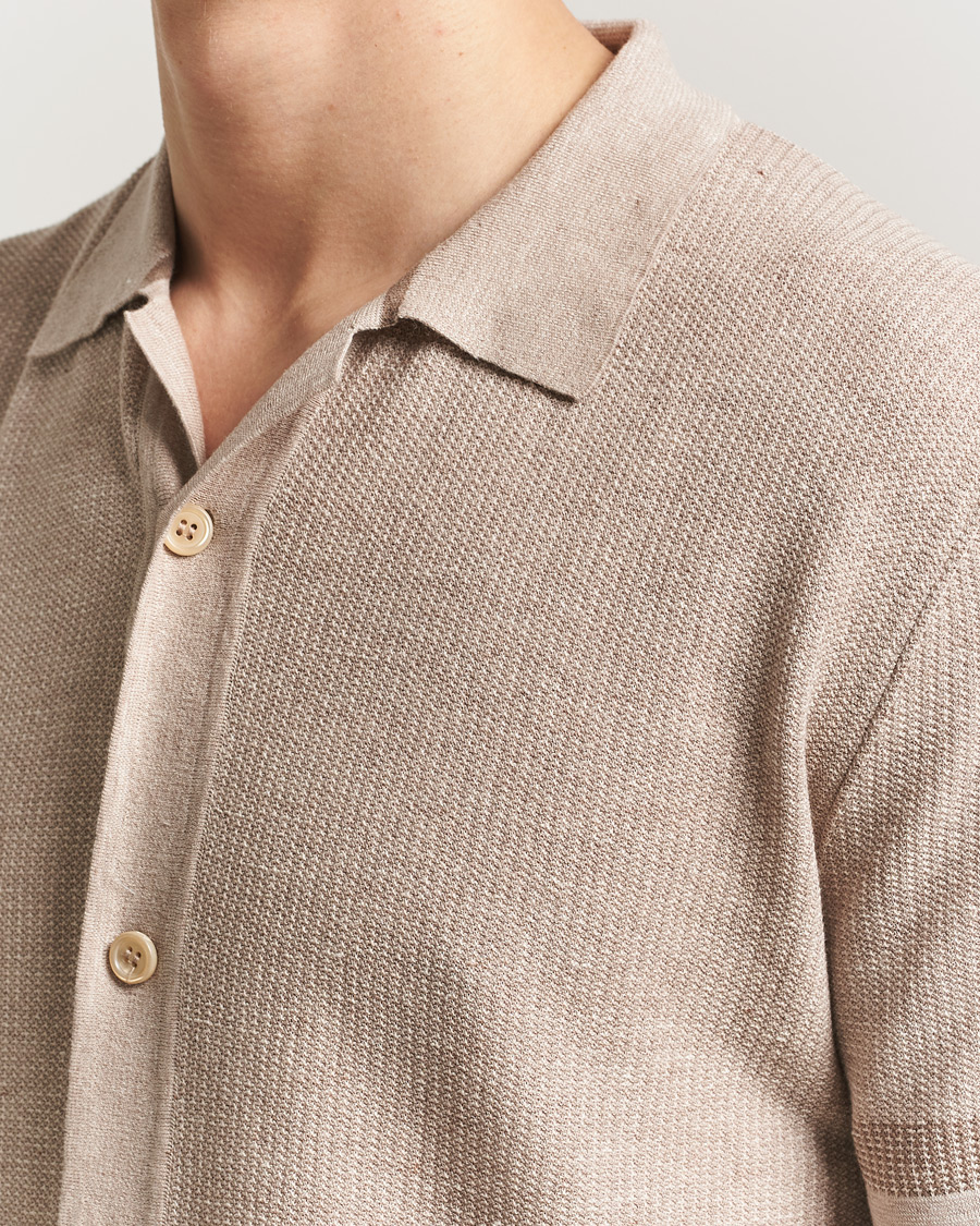 Herr | Skjortor | Brioni | Cotton/Linen Cuban Shirt Beige