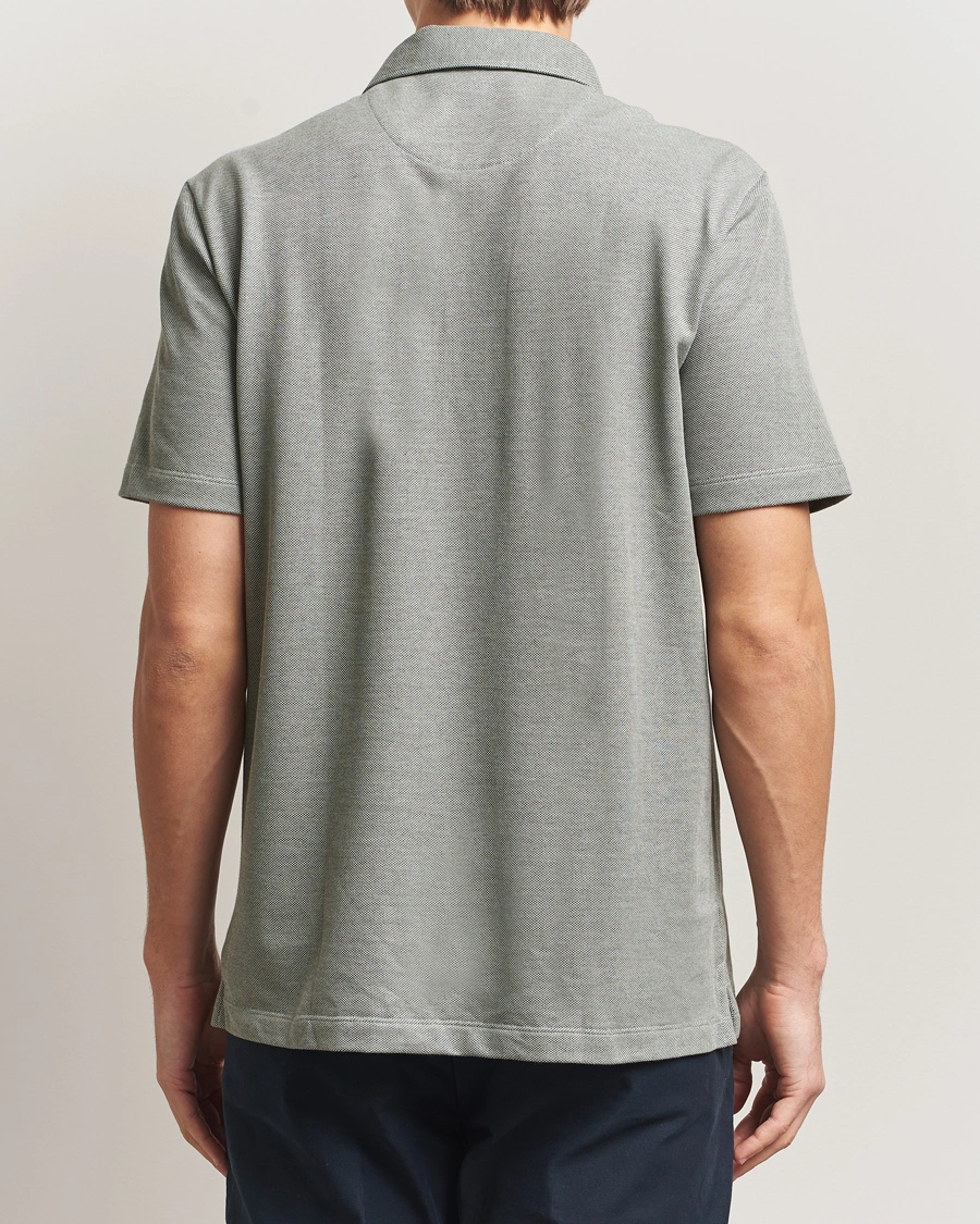 Herr | Pikéer | Brioni | Short Sleeve Cotton Piquet Polo Light Green