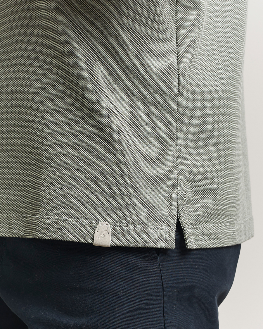 Herr | Pikéer | Brioni | Short Sleeve Cotton Piquet Polo Light Green