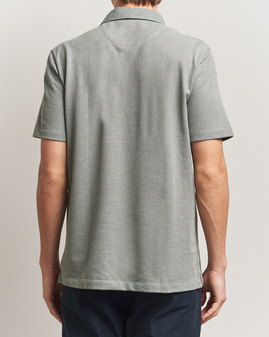Herr | Pikéer | Brioni | Short Sleeve Cotton Piquet Polo  Light Green