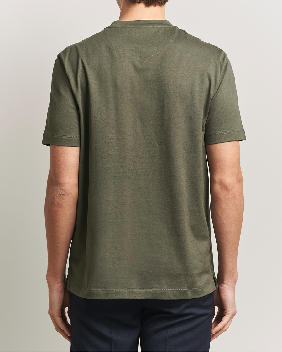 Herr | T-Shirts | Brioni | Short Sleeve Cotton T-Shirt Military