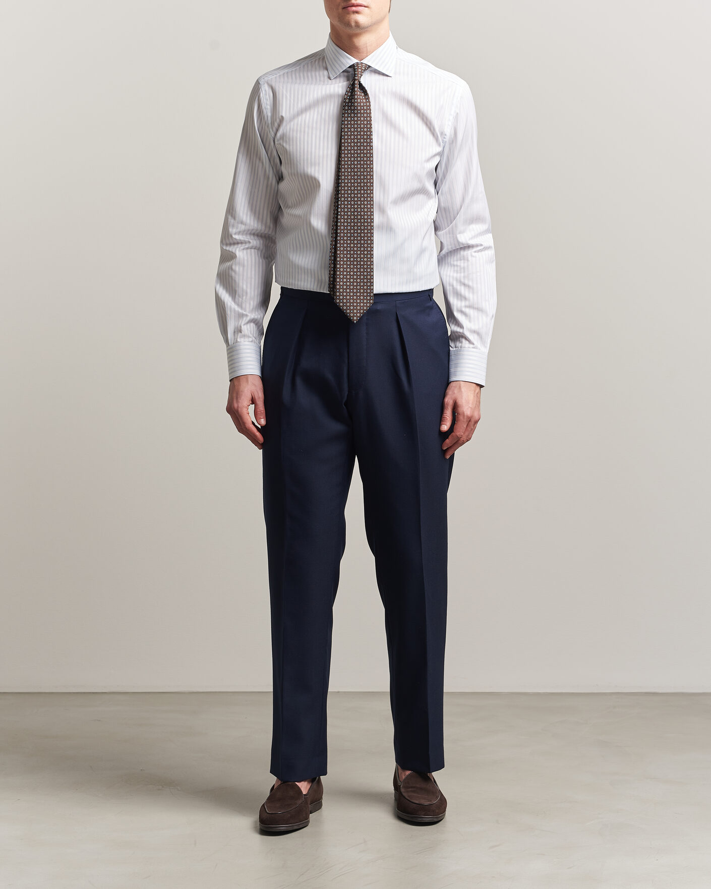Herr | Skjortor | Brioni | Slim Fit Dress Shirt Light Blue Stripe