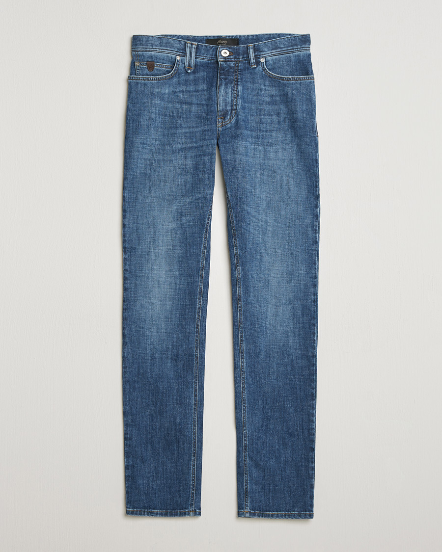 Herr | Byxor | Brioni | 5-Pocket Denim Medium Blue Wash