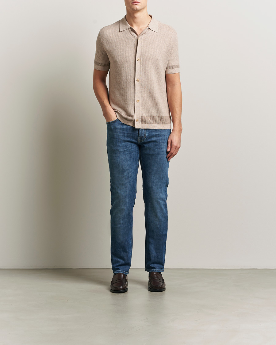 Herr | Byxor | Brioni | 5-Pocket Denim Medium Blue Wash