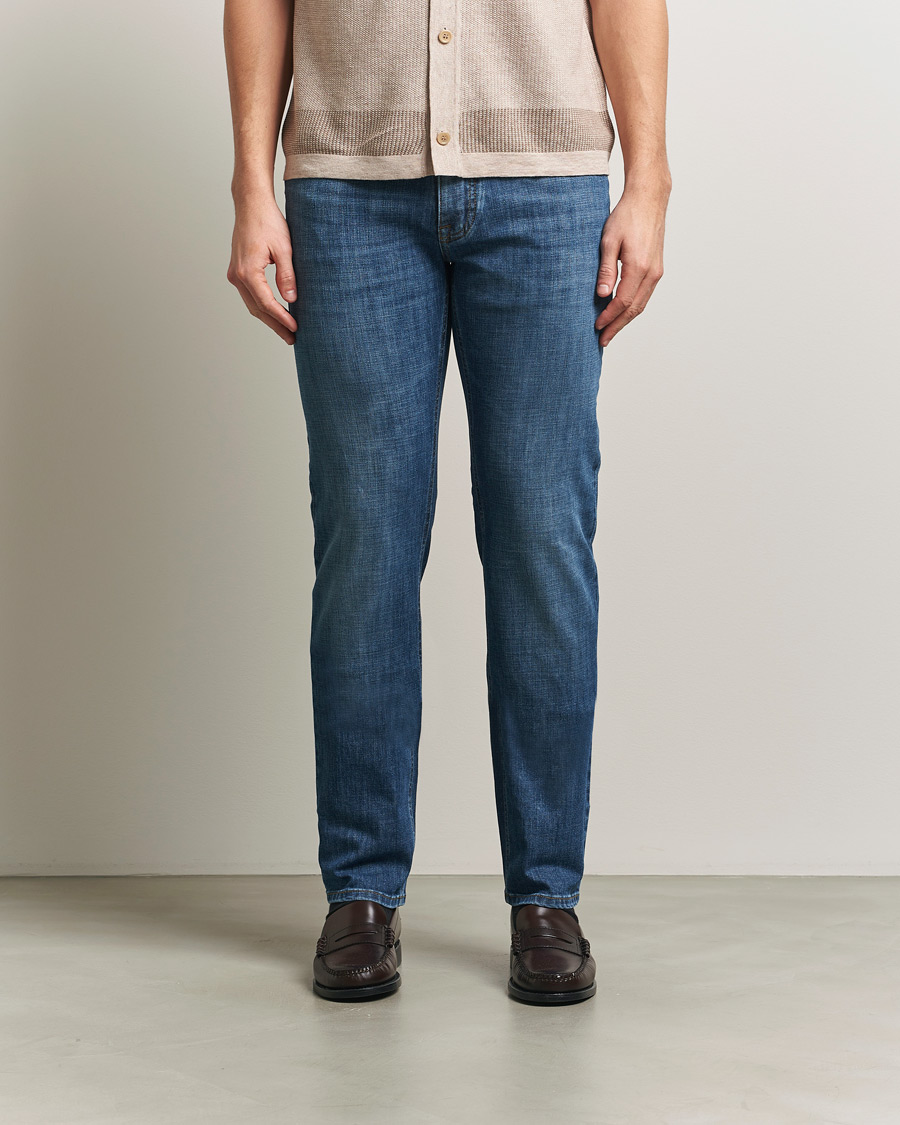 Herr | Byxor | Brioni | 5-Pocket Denim Medium Blue Wash