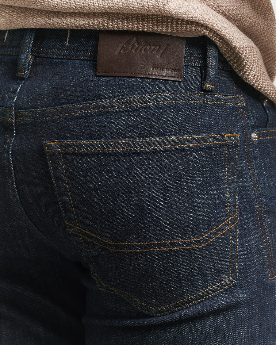 Herr | Byxor | Brioni | 5-Pocket Denim Dark Blue Wash