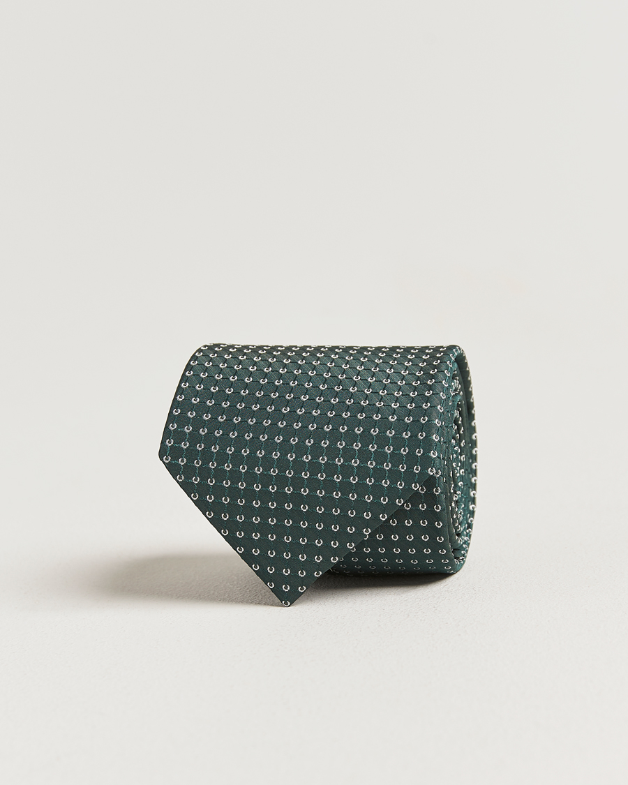 Herr | Slipsar | Brioni | Microstructure Silk Tie Green