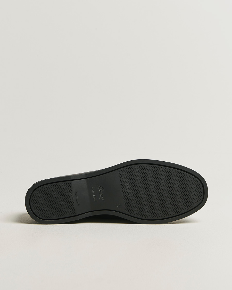 Herr | Seglarskor | Brioni | Grain Leather Boat Shoes Black Calf