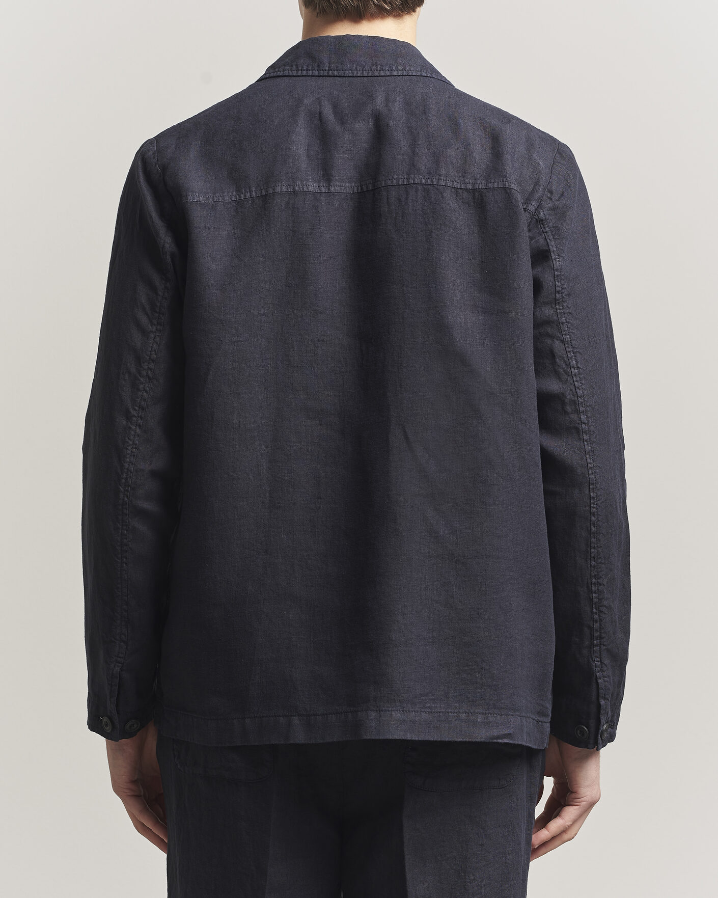 Herr | Jackor | Altea | Linen Chore Jacket Navy