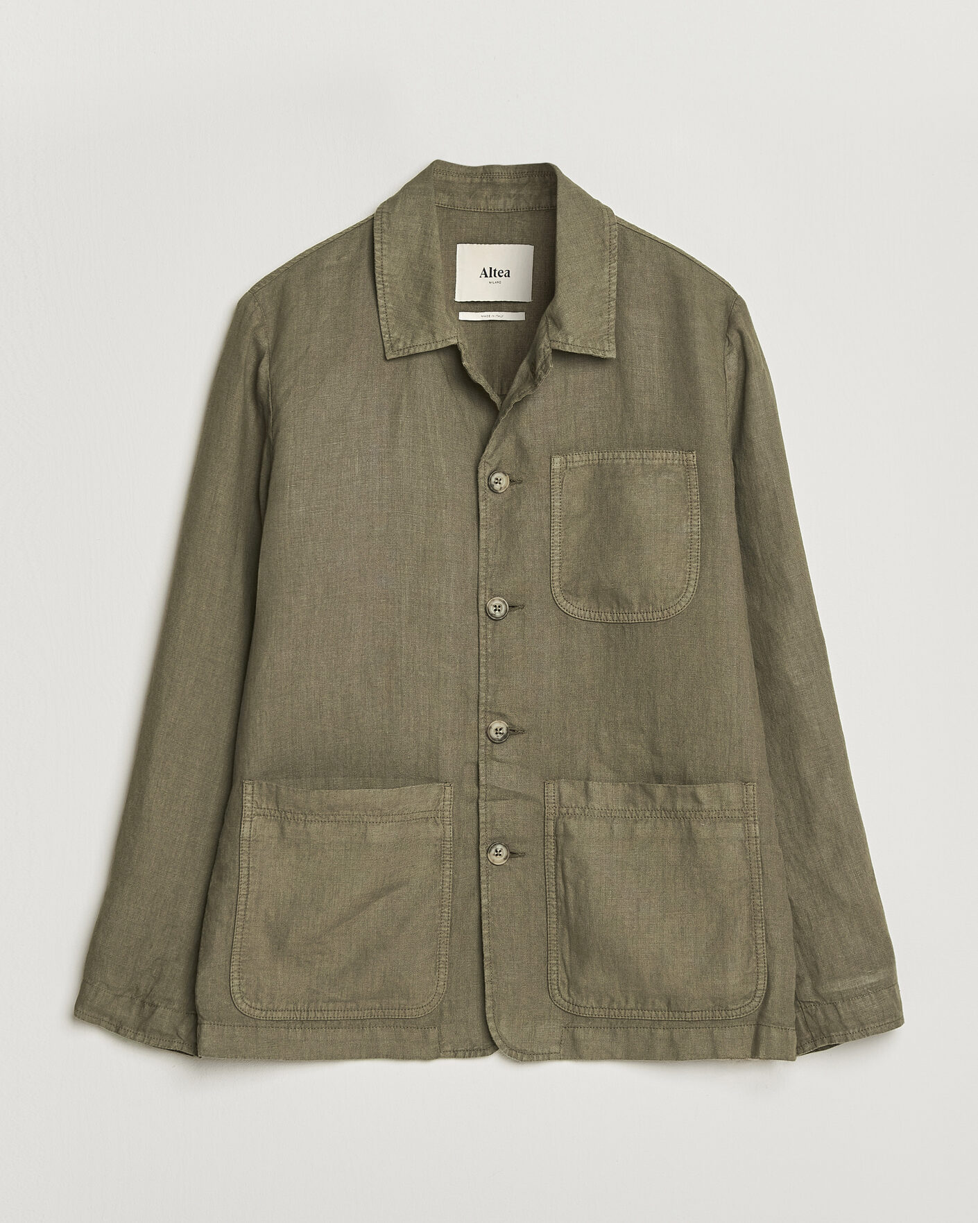 Herr | Jackor | Altea | Linen Chore Jacket Military