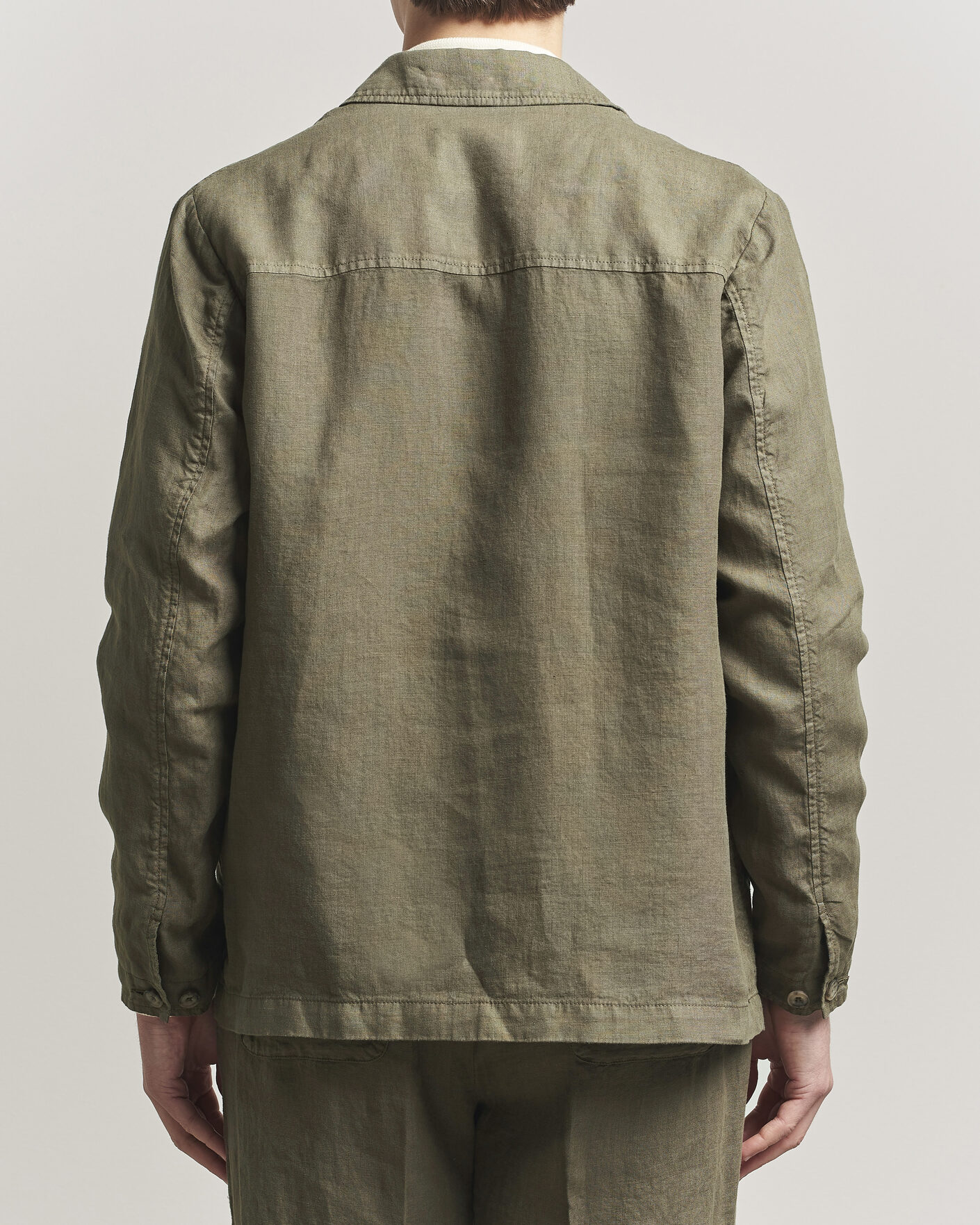 Herr | Jackor | Altea | Linen Chore Jacket Military