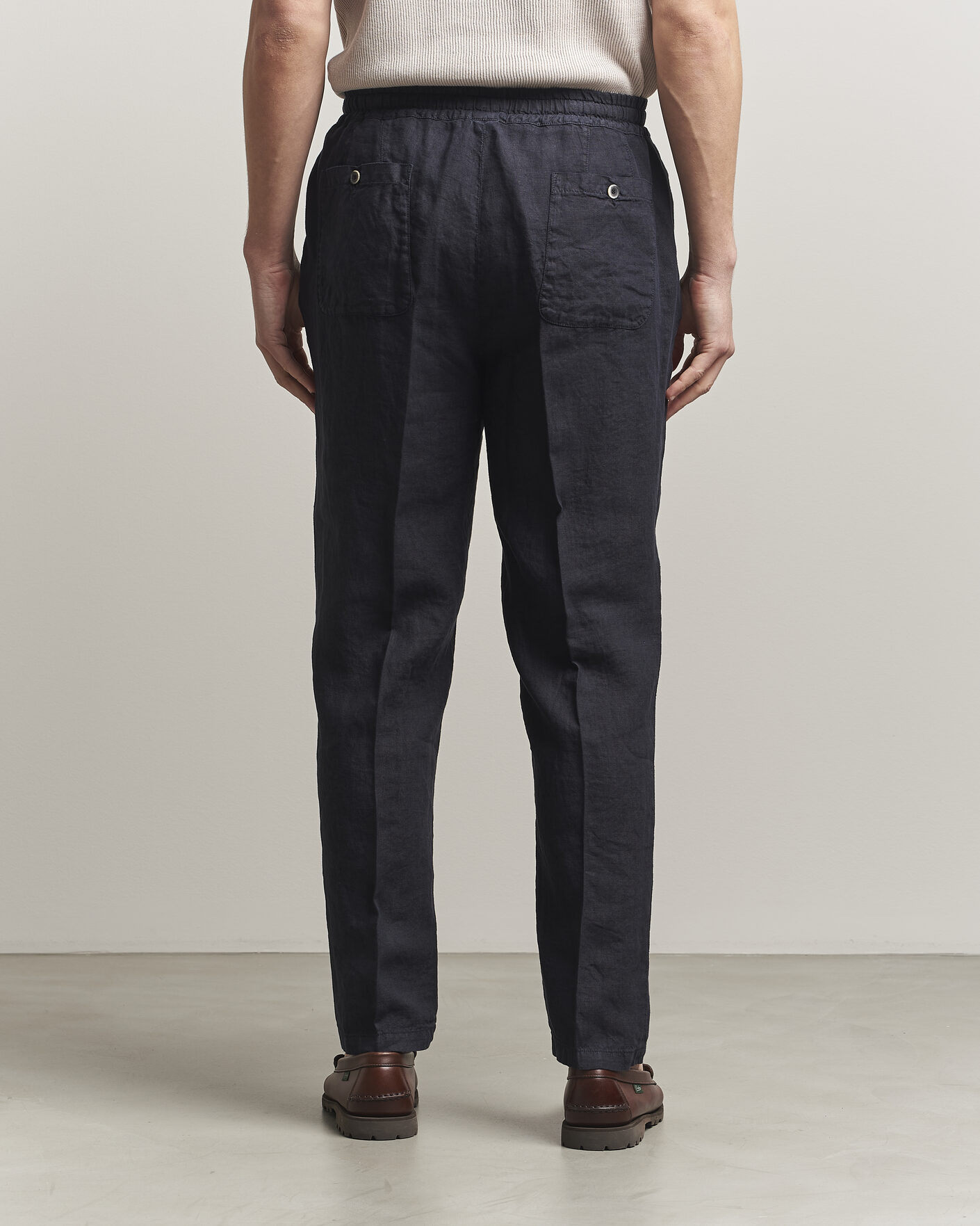 Herr | Byxor | Altea | Linen Pants Navy