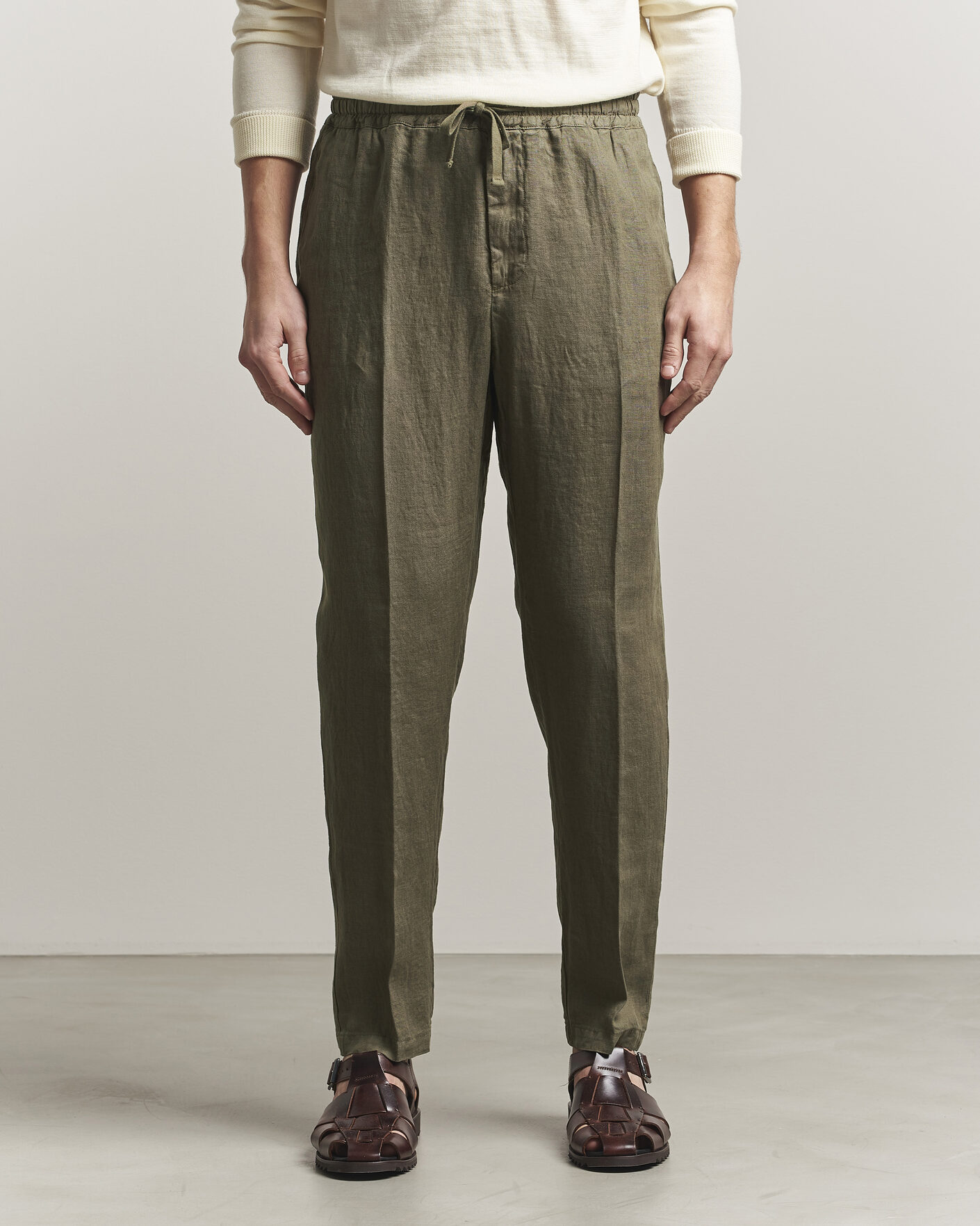 Herr | Byxor | Altea | Linen Pants Military