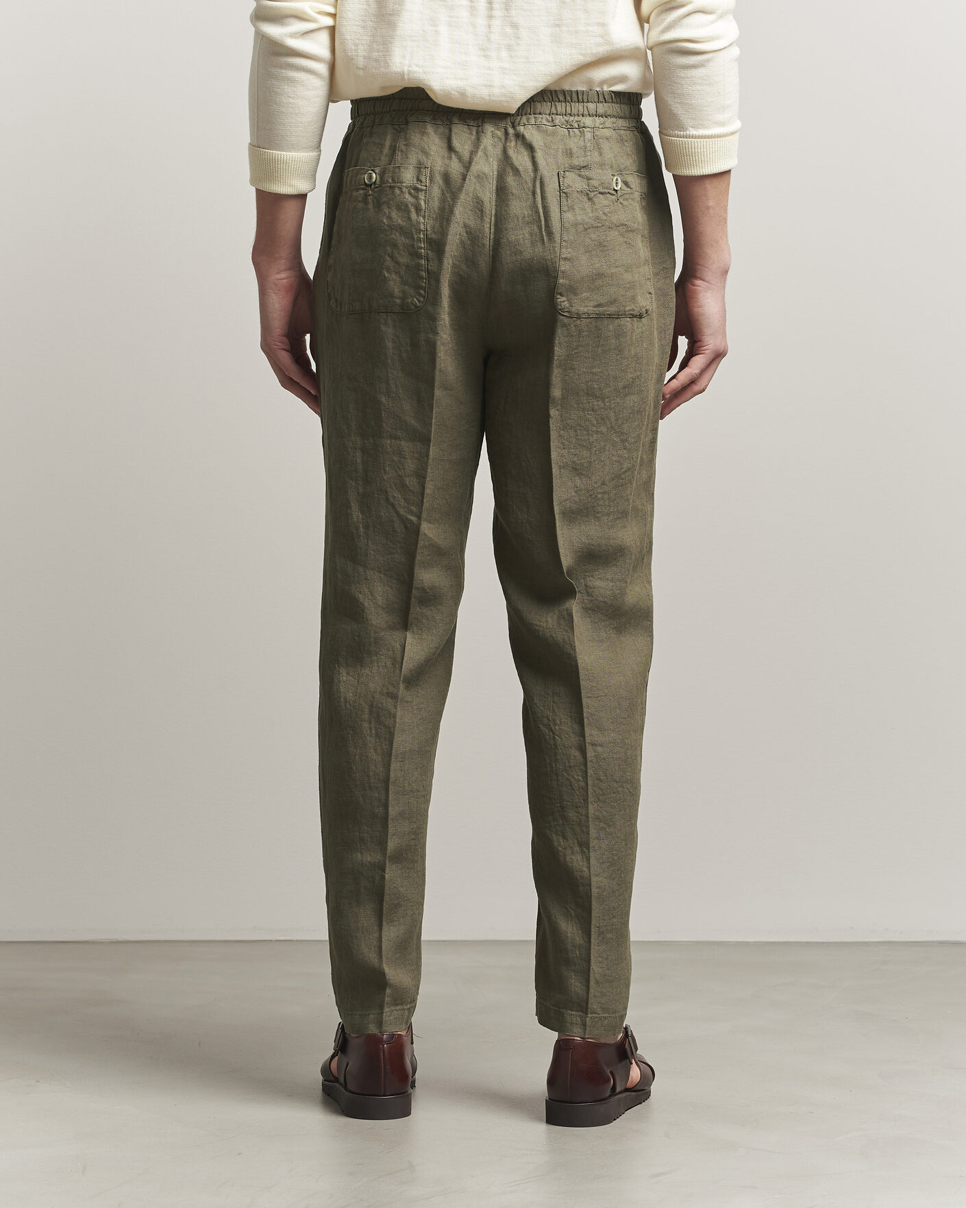 Herr | Byxor | Altea | Linen Pants Military