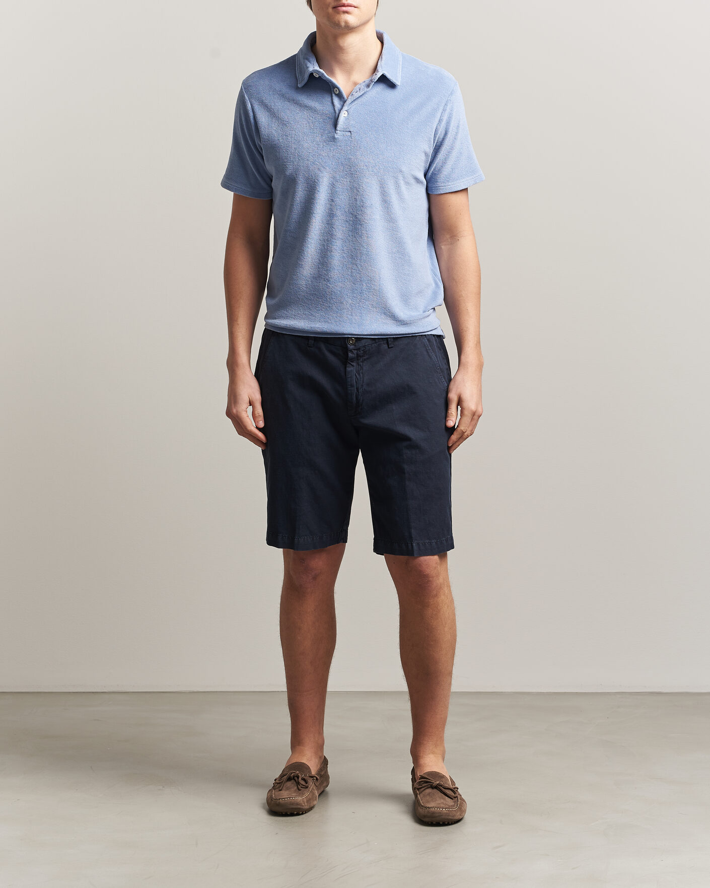Herr | Pikéer | Altea | Terry Cotton Polo Light Blue