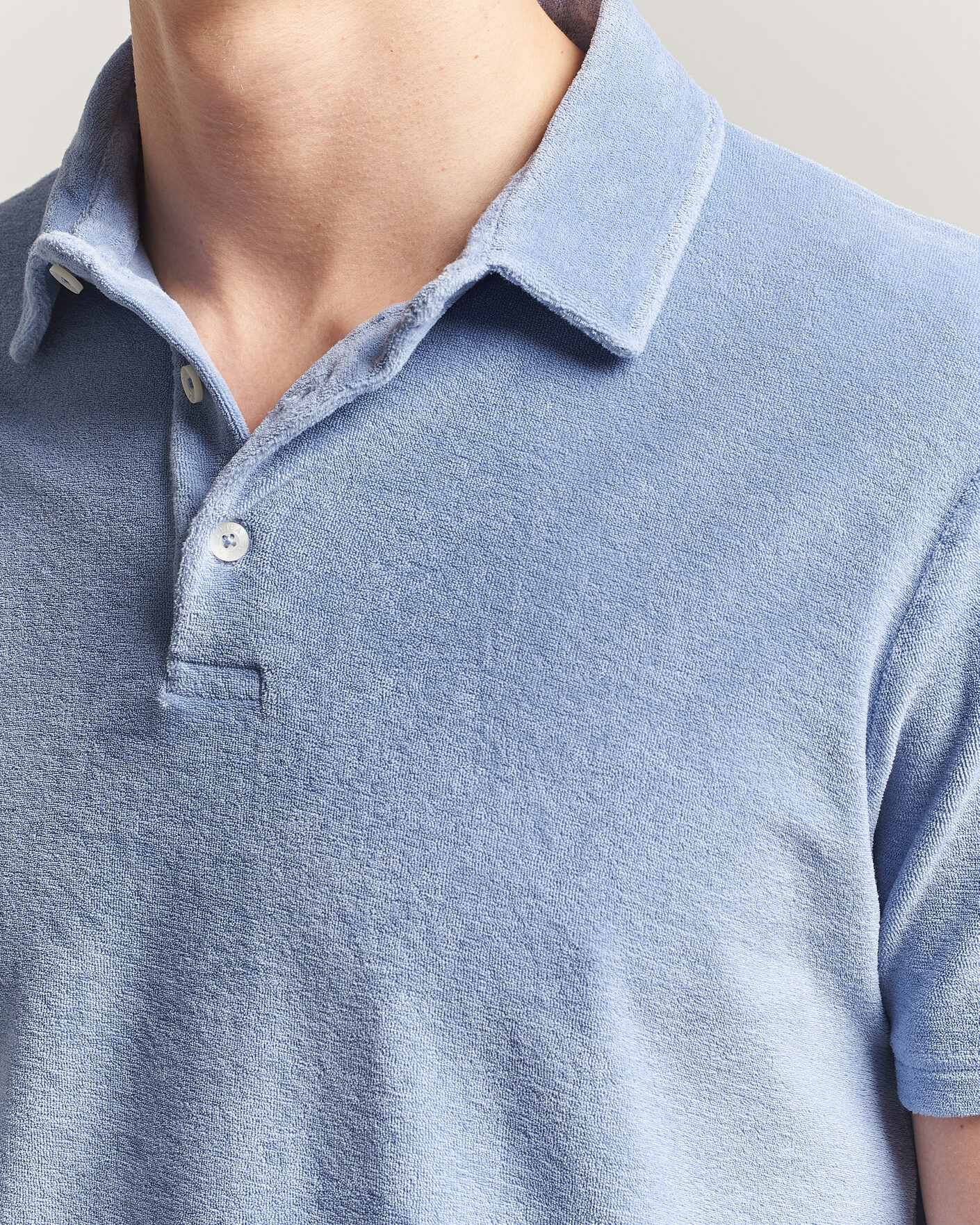 Herr | Pikéer | Altea | Terry Cotton Polo Light Blue