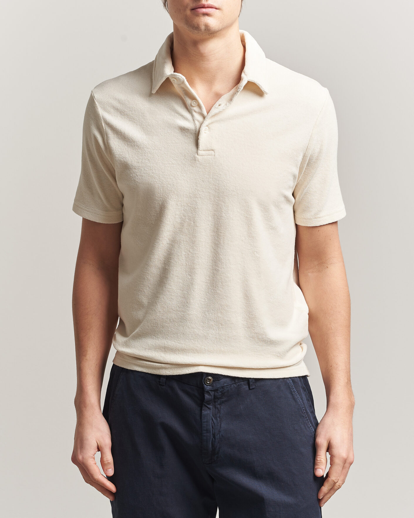 Herr | Pikéer | Altea | Terry Cotton Polo Off White