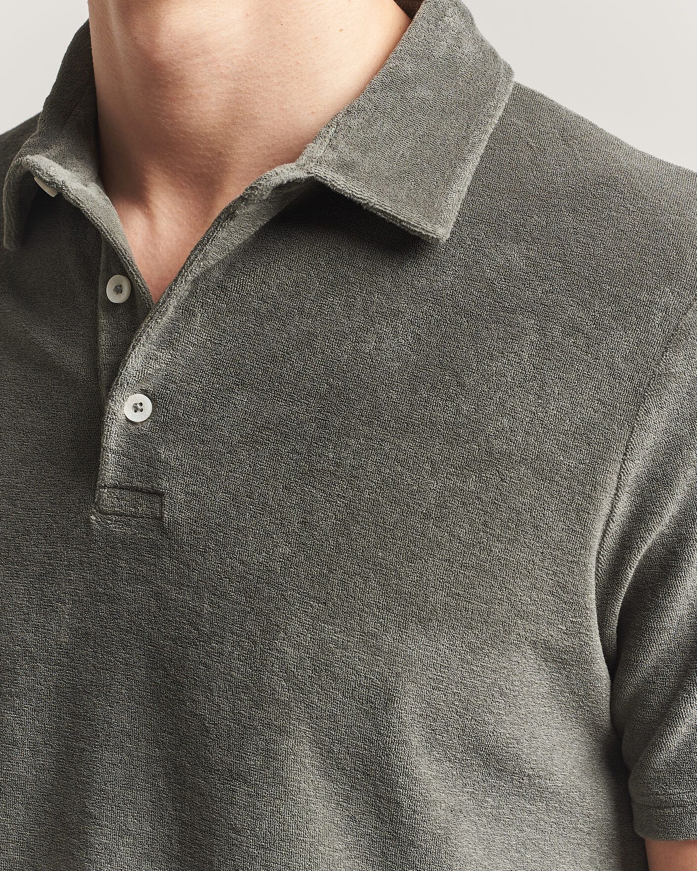 Herr | Pikéer | Altea | Terry Cotton Polo Olive