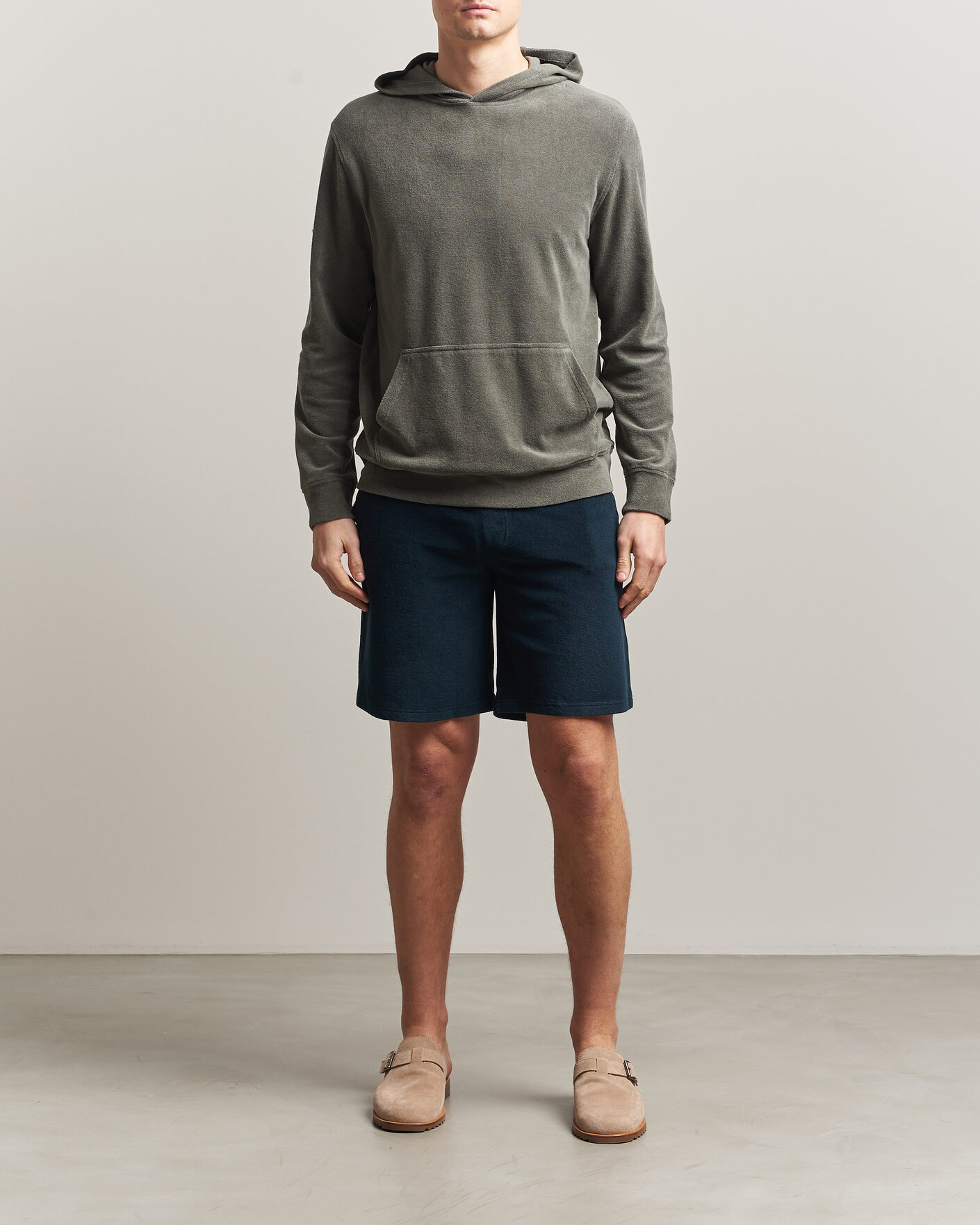 Herr | Shorts | Altea | Terry Drawstring Shorts Navy