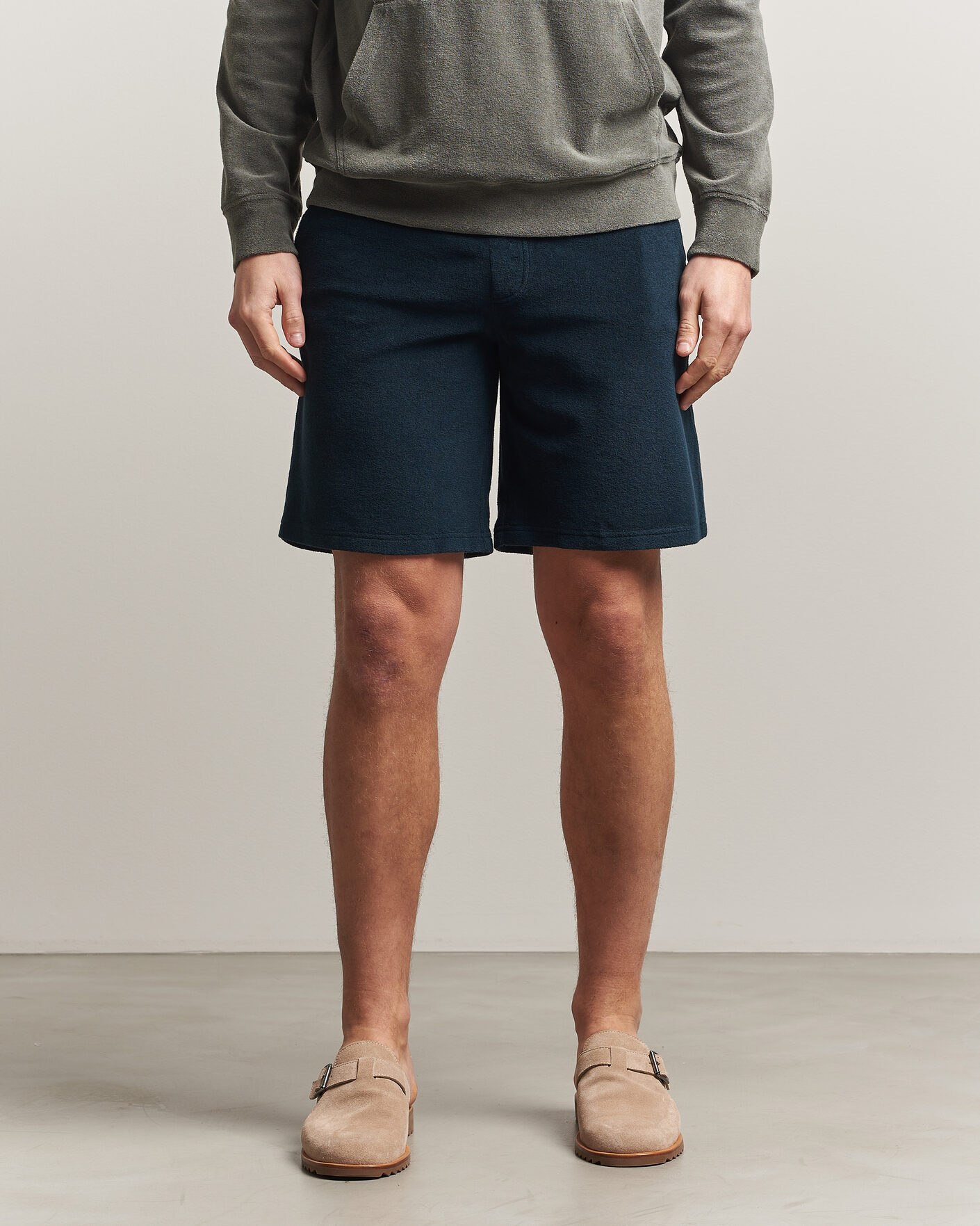 Herr | Shorts | Altea | Terry Drawstring Shorts Navy