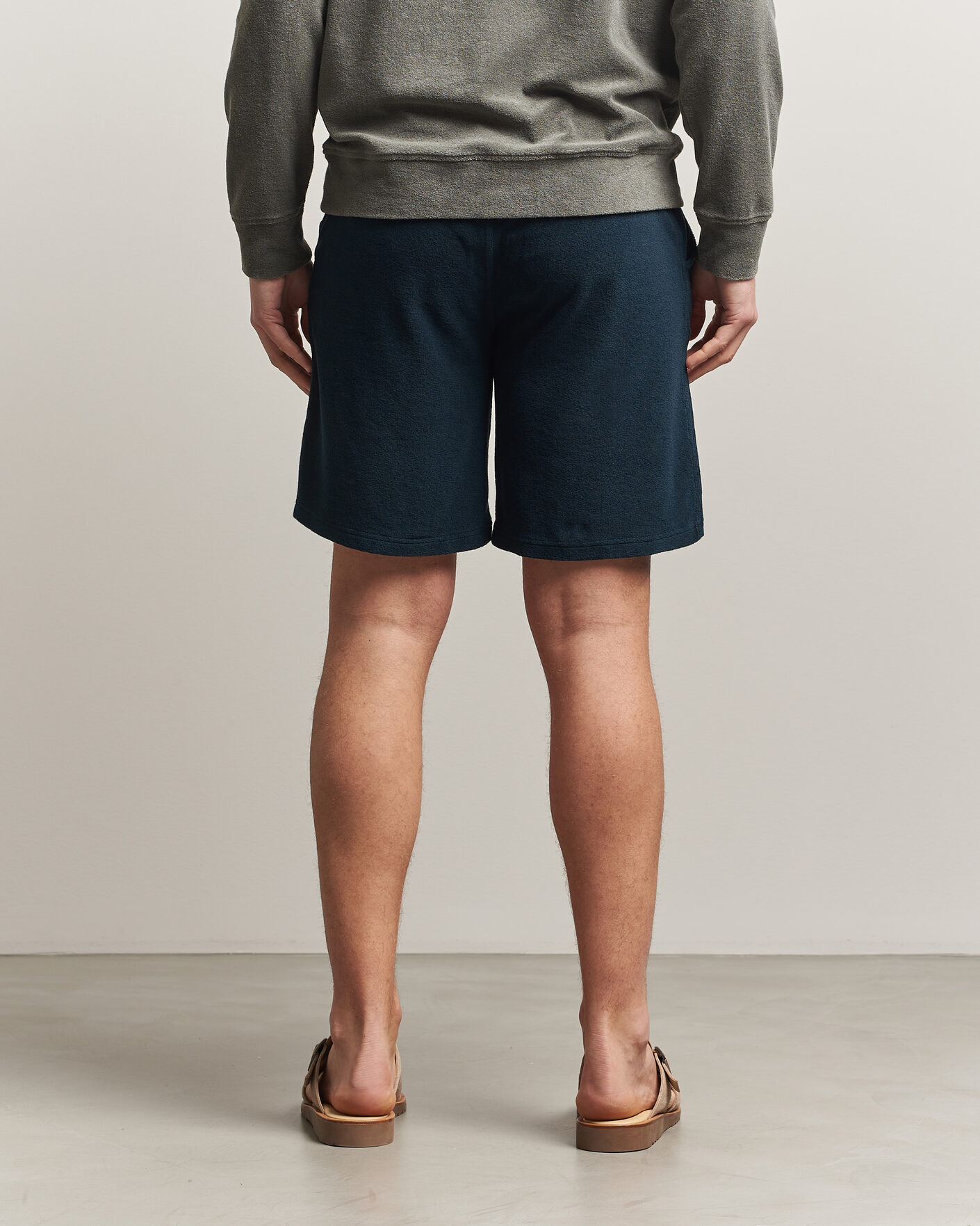 Herr | Shorts | Altea | Terry Drawstring Shorts Navy