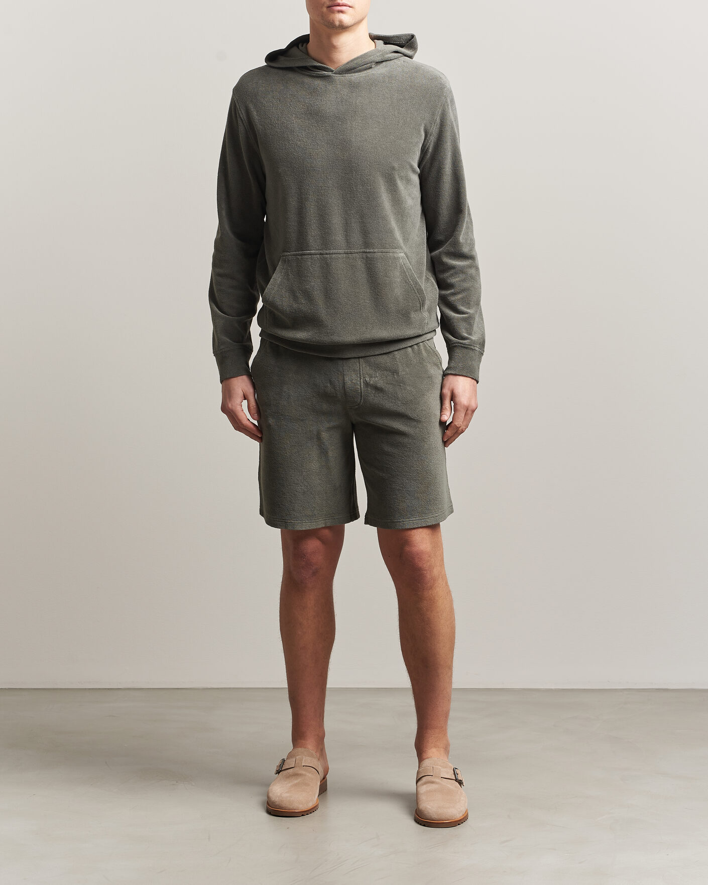 Herr | Shorts | Altea | Terry Drawstring Shorts Olive