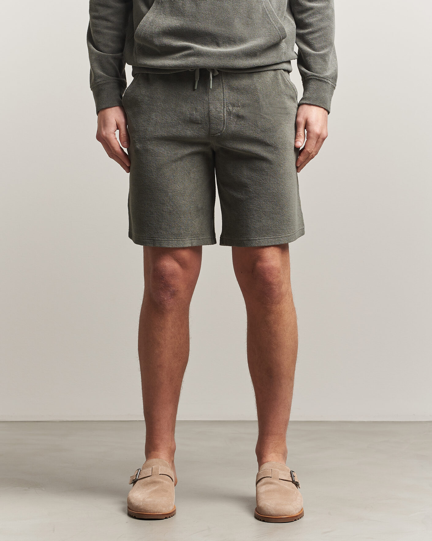 Herr | Shorts | Altea | Terry Drawstring Shorts Olive