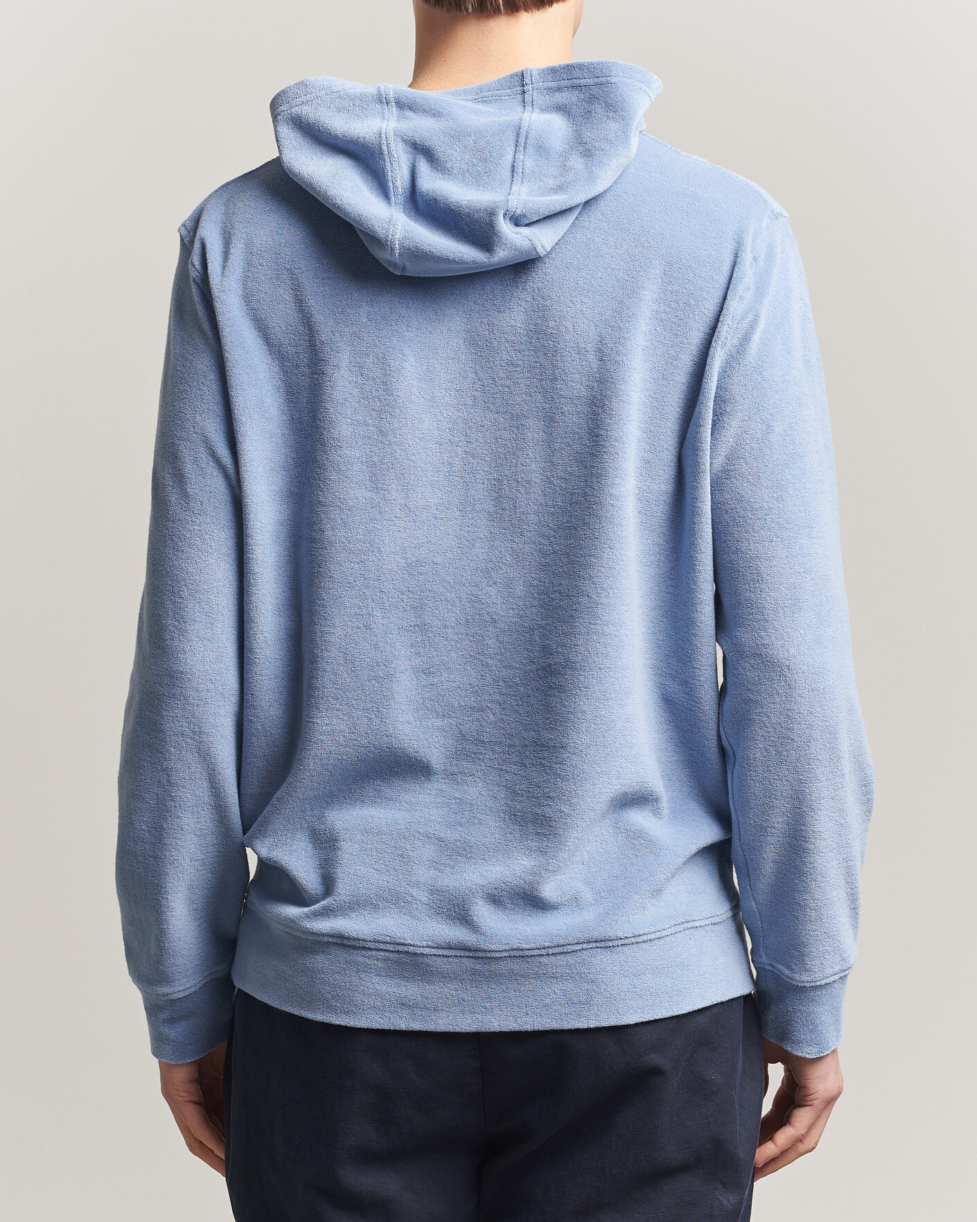 Herr | Tröjor | Altea | Terry Cotton Hoodie Light Blue