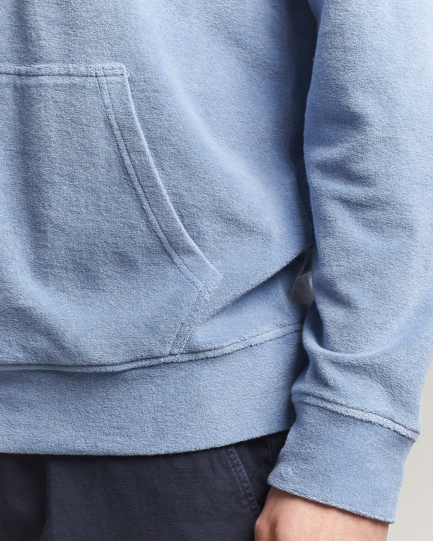 Herr | Tröjor | Altea | Terry Cotton Hoodie Light Blue