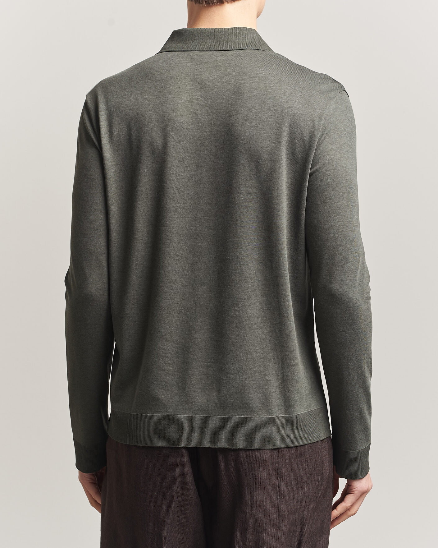 Herr | Skjortor | Altea | Jersey Knit Shirt Olive